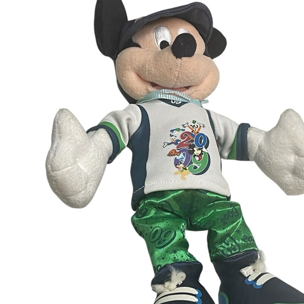 Disney 2009 Mickey Mouse Disney World 10”Plush Blue, White and Green Outfit - Picture 3 of 16